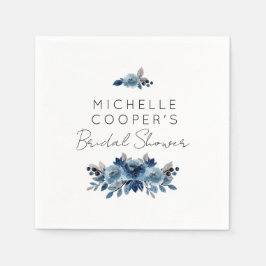 Minimalistisch mosterdblauw en zeekoraal servet