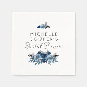 Minimalistisch mosterdblauw en zeekoraal servet