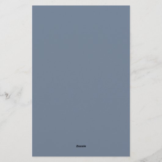 Minimalistisch mosterdblauw-grensmonogram briefpapier (Achterkant)