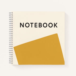 Minimalistisch mosterdgeel Notitieboek