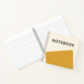 Minimalistisch mosterdgeel Notitieboek (Binnen)
