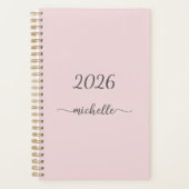 Minimalistisch mosterdroze monogram met de naam Gi Planner (Voorkant)