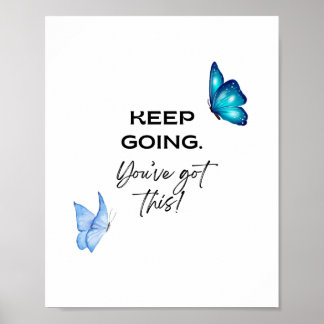 Minimalistisch Motivatie citaat Je hebt dit Poster