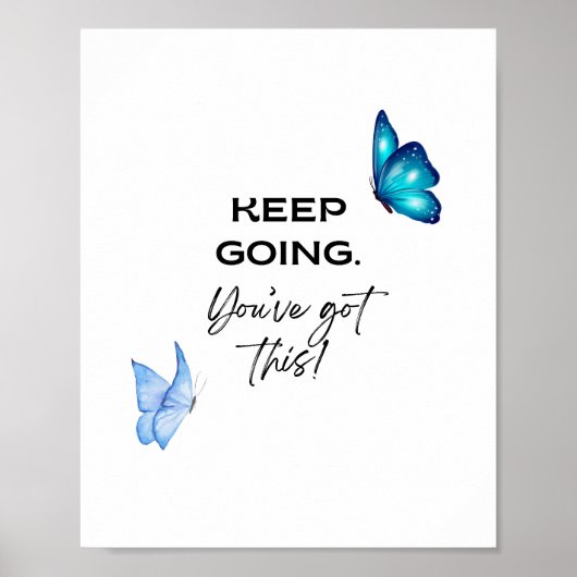 Minimalistisch Motivatie citaat Je hebt dit Poster (Voorkant)