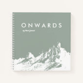 Minimalistisch Mountain Bleek Olive Travel Journal Notitieboek (Voorkant)