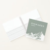 Minimalistisch Mountain Bleek Olive Travel Journal Notitieboek (Binnen)
