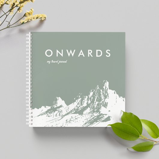Minimalistisch Mountain Bleek Olive Travel Journal Notitieboek