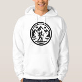 Minimalistisch Mountain Hiker Trekking Adventure Hoodie (Voorkant)
