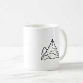 Minimalistisch Mountain Inspirerend Adventure Them Koffiemok (Voorkant rechts)