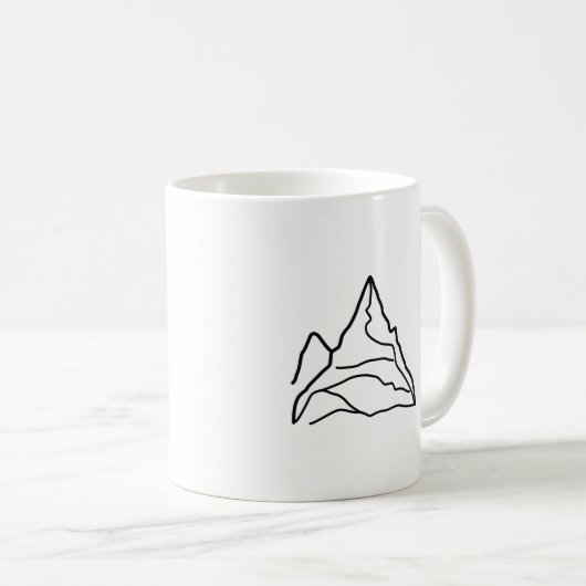 Minimalistisch Mountain Inspirerend Adventure Them Koffiemok (Voorkant rechts)