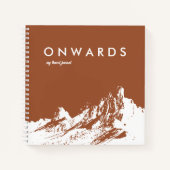 Minimalistisch Mountain Sienna Travel Journal Notitieboek (Voorkant)
