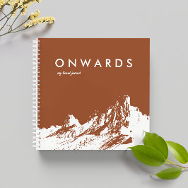 Minimalistisch Mountain Sienna Travel Journal Notitieboek