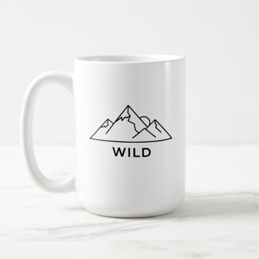 Minimalistisch Mountain WILD-avontuur Koffiemok (Links)