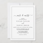 Minimalistisch Mr en Mrs Wedding Kaart (Voorkant)