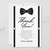 Minimalistisch Mr. ONEderful Bowtie 1e verjaardags Bedankkaart (Voorkant)