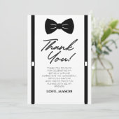 Minimalistisch Mr. ONEderful Bowtie 1e verjaardags Bedankkaart (Staand voorkant)