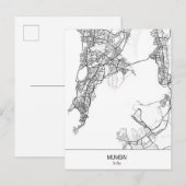 minimalistisch Mumbai India Briefkaart (Voorkant / Achterkant)
