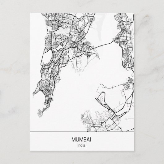 minimalistisch Mumbai India Briefkaart (Voorkant)