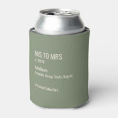 Minimalistisch Museumlabel Bruidsfeestcadeautje Blikjeskoeler (Blikje Voorkant)