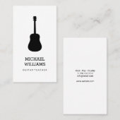 Minimalistisch musicus akoestische gitaar visitekaartje (Voorkant / Achterkant)
