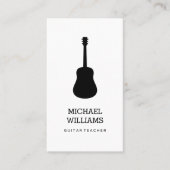 Minimalistisch musicus akoestische gitaar visitekaartje (Voorkant)