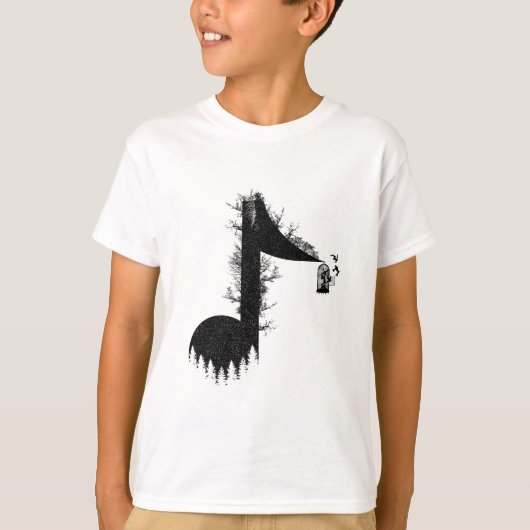 Minimalistisch muziekleven om te luisteren naar he t-shirt (Voorkant)