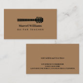 Minimalistisch muzikant Visitekaartje met gitaarha (Voorkant / Achterkant)