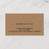 Minimalistisch muzikant Visitekaartje met gitaarha (Achterkant)