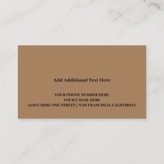 Minimalistisch muzikant Visitekaartje met gitaarha (Achterkant)