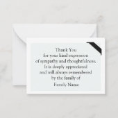 Minimalistisch na begrafenisdank notitiekaartje (Voorkant)