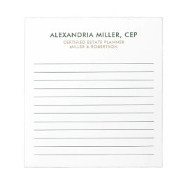 Minimalistisch naamloze vennootschap notitieblok