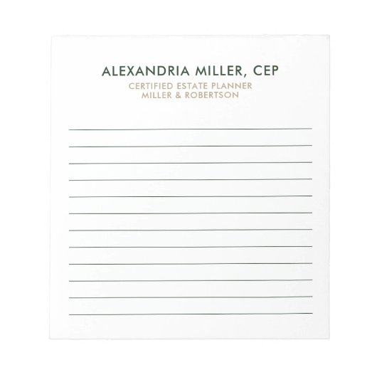 Minimalistisch naamloze vennootschap notitieblok (Voorkant)