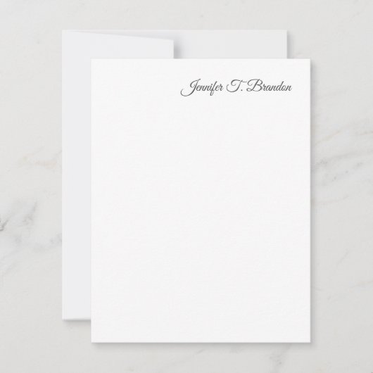 Minimalistisch naamplaatje voor klassikaal gebruik notitiekaartje (Voorkant)