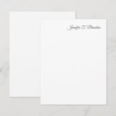 Minimalistisch naamplaatje voor klassikaal gebruik notitiekaartje (Voorkant / Achterkant)