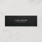 Minimalistisch naamplaattextiel, zwarte procureur mini visitekaartje (Voorkant)