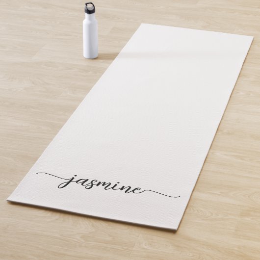 Minimalistisch naamscript voor White Girly Yogamat (In situ)