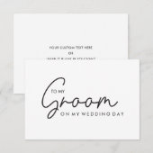 Minimalistisch Naar mijn bruidegom op mijn trouwda (Voorkant / Achterkant)