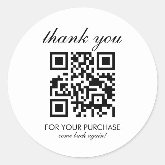 Minimalistisch Nail Salon Appointes QR Code Script Ronde Sticker (Voorkant)