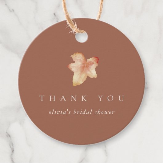 Minimalistisch najaar lef Dank u Bedankjes Labels (Voorkant)