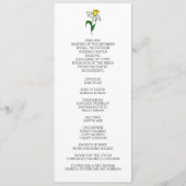 Minimalistisch narcis huwelijksprogramma programmakaart (Voorkant)