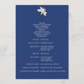 Minimalistisch Narcissus huwelijksprogramma Programmakaart (Voorkant)