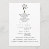 Minimalistisch Narcissus huwelijksprogramma Programmakaart (Voorkant)