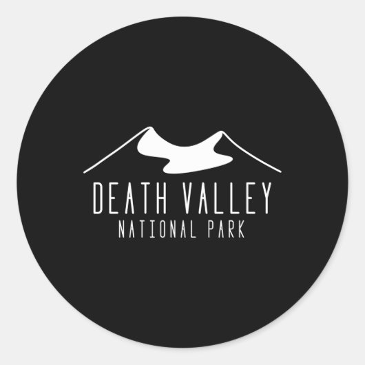 Minimalistisch nationaal park Death Valley Ronde Sticker (Voorkant)