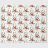 Minimalistisch Nativiteitspatroon Snel kerstfeest Cadeaupapier (Vlak)