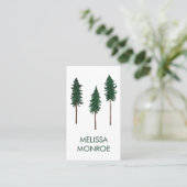 Minimalistisch Natuur van de bostherapy Pine Trees Visitekaartje (Staand voorkant)