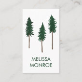 Minimalistisch Natuur van de bostherapy Pine Trees Visitekaartje (Voorkant)