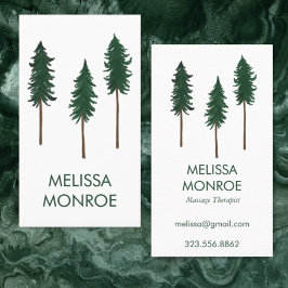 Minimalistisch Natuur van de bostherapy Pine Trees Visitekaartje