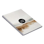 Minimalistisch natuurlijk aquarel abstract patroon notitieboek (Rechterzijde)