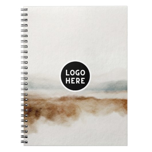 Minimalistisch natuurlijk aquarel abstract patroon notitieboek (Voorkant)