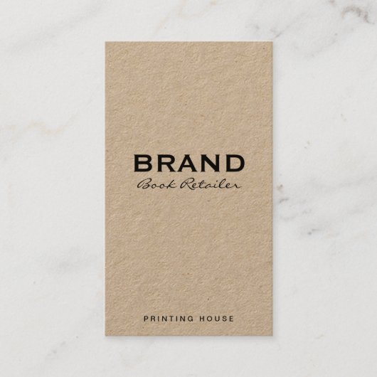 minimalistisch natuurlijk visitekaartje (Voorkant)